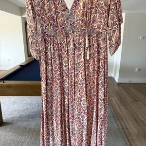 Natalie Martin Floral Print Midi Length Dress